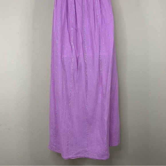 NEW Sundress Ruffle Lace Maxi Dress Pastel Strapless Purple Pink Yellow Vibrant - Picture 10 of 13